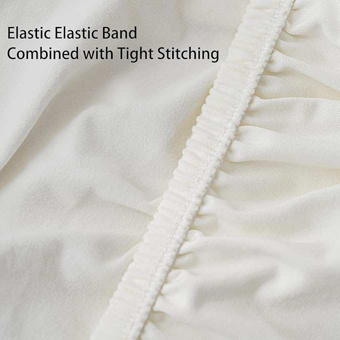 Super Stretch 40x40x15 inch Square Ottoman Cover- Soft Form Fit Ottoman Cover - Image 6
