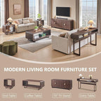 IFGET 48" Modern Coffee Table, 2-Tier Minimalist Center Table - Image 7
