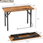 TEMI Small Computer Desk Folding Table - Image 3