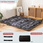 MAXYOYO Black Marble Printed Japanese Futon Floor Mattress, Thicken Sleeping - Image 2