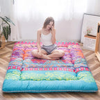 MAXYOYO Bohemian Retro Floor Mattress Boho Floral Style Japanese Futon Tatami by MAXYOYO
