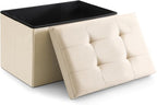 Storage Ottoman Cube Small Footrest Foldable Seat Foot Stools Square Tufted by CUYOCA-MakeYouFeelComfort