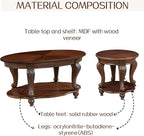 LKTART Wood Coffee Table Set - Image 7