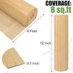 Bamboo Wall Panel for Interior Wall Decor, Renewable Pole Wrap Wainscoting Roll - Image 2