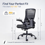 Office Desk Chair for Long Hours & Lower Back Pain Relief – 4“ Thick Molded - Image 3
