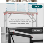 TEMI Small Computer Desk Folding Table - Image 5