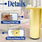 Set of 4 Aluminum Alloy Furniture Legs 4 Inch Height, 1.5 Inch Diameter - Image 4