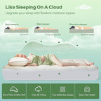 BEDLORE Twin Mattress Topper Viscose Derived from Bamboo, Thick Pillow Top - Image 4