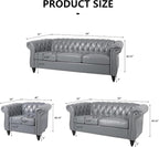 AVZEAR Leather Upholstered Armchair, Single Sofa Chair - Image 2