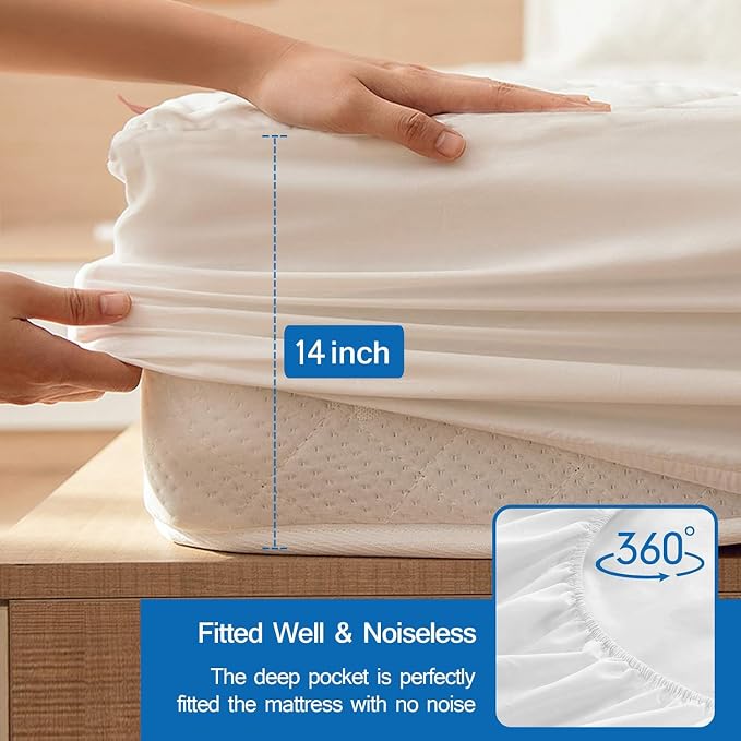 RV Short Queen Mattress Pad Waterproof Protector, Short Queen Mattress Topper - Image 3