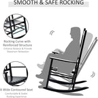 Outsunny Outdoor Rocking Chair, Patio Wooden Rocking Chair - Image 5