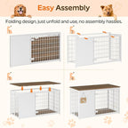 YATINEY Foldable Dog Crate Furniture, 47.2" Dog Crate - Image 2