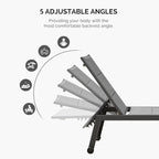 PURPLE LEAF Extra Large Outdoor Chaise Lounge 4 Pieces Aluminum Patio Lounge - Image 6
