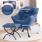 Tiita Lazy Chair with Ottoman, Comfy Leisure Sofa Armchair with Ottoman - Image 4
