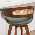 Set of 3 Rattan Swivel Counter Stools - Image 8