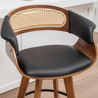Set of 4 Rattan Swivel Counter Stools - Image 7