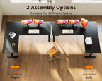 Casaottima 71 Inch Reversible Electric L Shaped Standing Desk, Height - Image 5