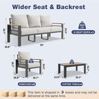 Aoxun Aluminum Patio Furniture Set - Image 7