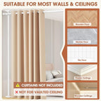 SUNALLY Room Divider Curtain Rod, No Drilling Room Separator - Image 4