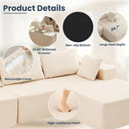 DUMOS 108” Modular Sectional Sofa, Cloud Sectional Couch - Image 3