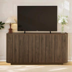 LKTART 64" Buffet Cabinet with Storage, Modern Fluted Accent Sideboard Media - Image 3