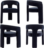 BESTANO Set of 3 Modern Velvet Fabric Upholstered Dining Chairs - Image 7