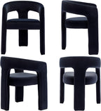 BESTANO Set of 2 Modern Velvet Fabric Upholstered Dining Chairs - Image 6