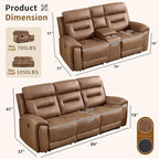 ANJ 2-Piece Faux Leather Power Recliner Sofa Set - Image 2