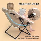 Comfy Saucer Chair for Adults, Soft Faux Fur Bedroom Chair, Accent Dorm Chairs - Image 6