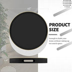 MAONAME Black Decorative Tray for Coffee Table, Modern Round Serving Tray - Image 2
