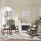 Psilvam Oversized Outdoor Rocking Chair Set of 2, Porch Rocker - Image 7