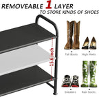 INGIORDAR Shoe Rack 3 Tier Long Storage Organizer Wide Metal Shoe Shelf - Image 5