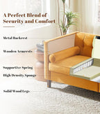 Dreamsir 78'' W Velvet Sofa, Mid-Century Love Seats Sofa Furniture - Image 4