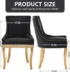 Upholstered Dining Chairs Set of 6, Modern Fabric Side Chairs - Image 3