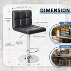 Homall Bar Stools Modern PU Leather Adjustable Swivel Barstools, Armless - Image 3