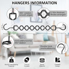 12 Pack Space Saving Hangers for Clothes, Sturdy Metal Hangers Heavy Duty Magic - Image 4