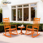 VINGLI Wooden Rocking Chair Outdoor, Patio Rockers - Image 2