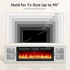 MXV 80" Fireplace TV Stand, Modern Entertainment Center - Image 7