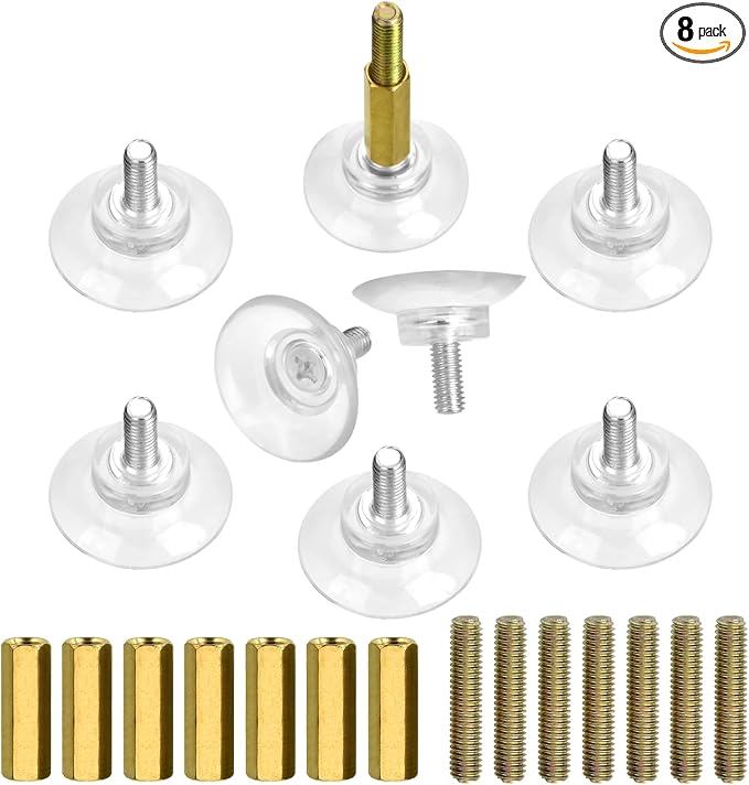 Sankoly 8 Pcs Glass Table Tops Suction Cup 1.3 Inches Strong Suction Cup by Sankoly