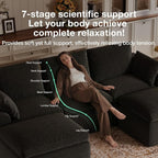 Novilla 133.8" Modular Cloud Couch, Modern Sectional Sofa - Image 7