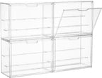 Vtopmart 4 Pack Acrylic Display Case, Stackable Figure Display Case by Vtopmart