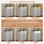Turosur Night Stand with Charging Station 22" Large Farmhouse Nightstands with - Image 4