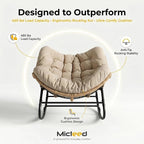 Oversized Papasan Rocking Chair Outdoor, Comfy Patio Papasan Egg Rocker - Image 6