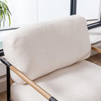 Ya-Home Mid-Century Accent Chair, Soft Armchair Sherpa Fabric Lounge Chair - Image 3