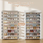 LANTEFUL Shoe Rack with Covers 10 Tier Tall Shoe Rack Organizer Large Capacity - Image 5