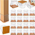 24 Pcs Chair Leg Floor Protectors by VIUME