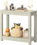 Besiost Small Farmhouse Wood Entryway Table Narrow Console Table by Besiost