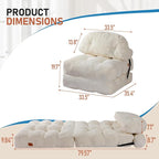 Folding Sofa Bed, Convertible Chair Bed - Image 2