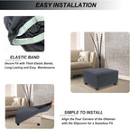 NeColorLife Stretch Ottoman Cover Square Oversized Soft Knitted Jacquard Thick - Image 5