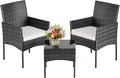 DUMOS 3-Piece Patio Furniture Set, All-Weather Outdoor Wicker Chairs by DumosLifestyle